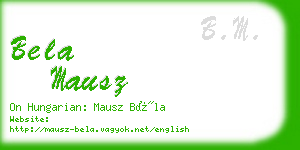 bela mausz business card